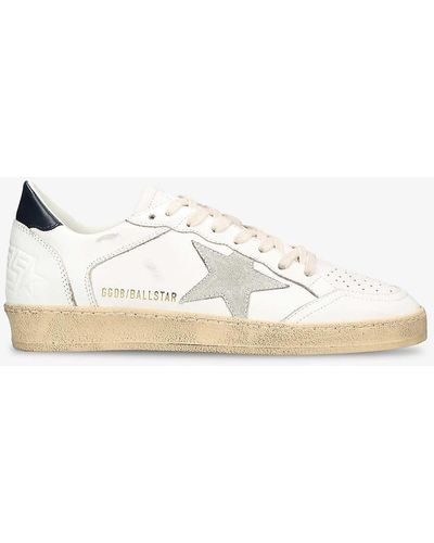 Golden Goose Ball Star Star-patch Leather Low-top Trainers - Natural
