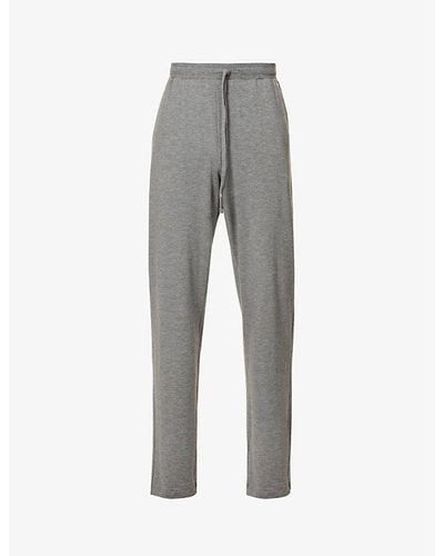 Hanro Relaxed-fit Straight-leg Stretch-woven jogging Botto - Grey