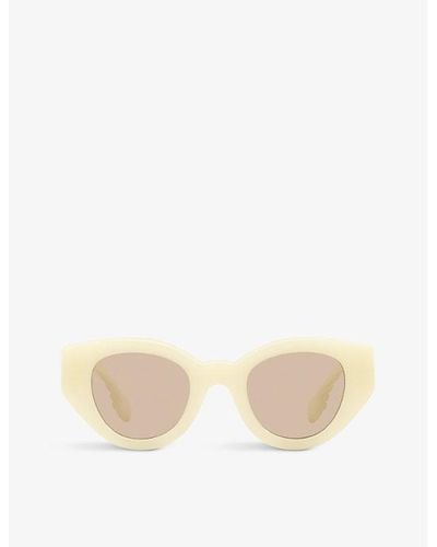 Burberry Be4390 Meadow Phantos-frame Acetate Sunglasses - Natural