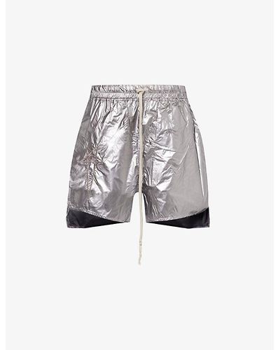 Rick Owens X Champion Metallic Shell Shorts - Gray