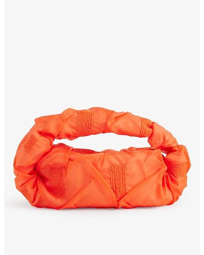 Issey Miyake Square Crumpled Tulle Top-handle Bag - Red