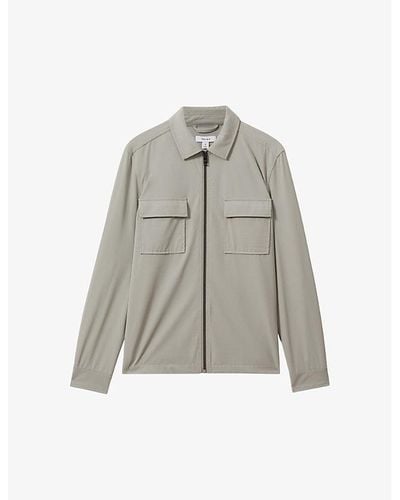 Reiss Hylo Regular-fit Zip-up Stretch-woven Jacket X - Gray