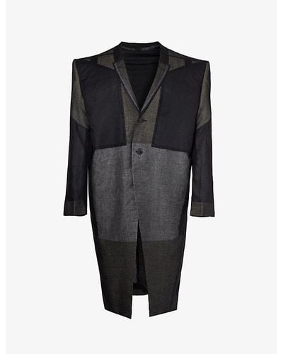 Rick Owens Tatlin Semi-sheer Relaxed-fit Cotton Coat - Black