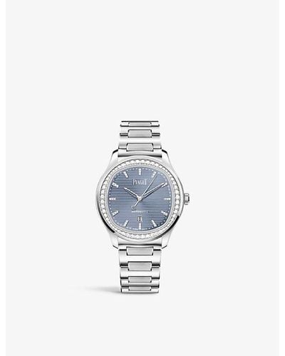 Piaget G0a47027 Polo Steel And 1.05ct Brilliant-cut Diamond Automatic Watch - Blue