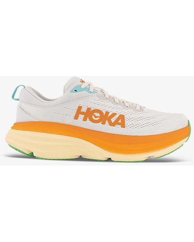Hoka One One Bondi 8 Lightweight Recycled-polyester-blend Low-top Trainers - Yellow