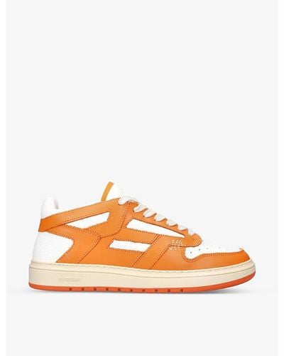 Represent Reptor Leather Low-top Trainers - Orange