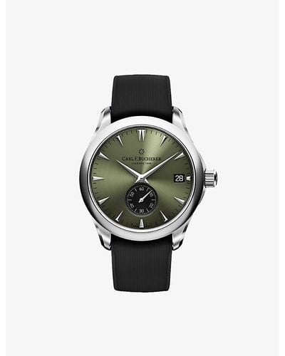 Carl F. Bucherer 00.10924.08.93.02 Manero Peripheral Stainless Steel Automatic Watch - Black
