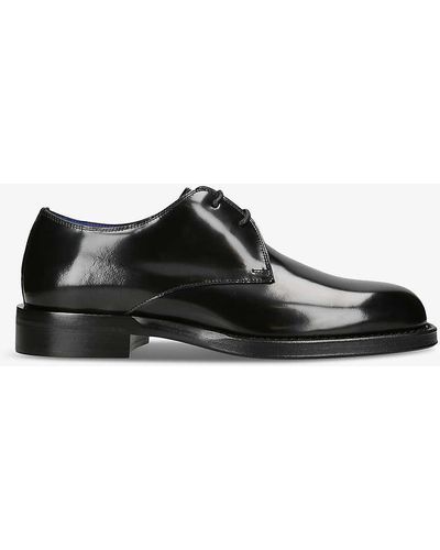Burberry Tux Patent-leather Derby Shoes - Black