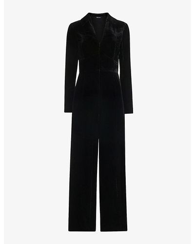 Whistles V-neckline Woven Jumpsuit - Black