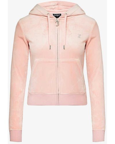 Juicy Couture Robertson Logo-embellished Velour Hoody X - Pink