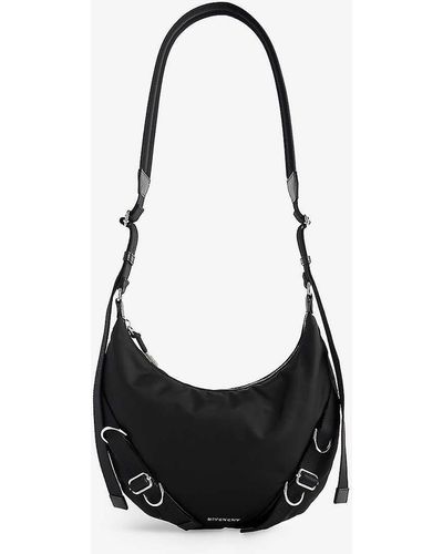Givenchy Voyou Buckle-embellished Shell Cross-body Bag - Black