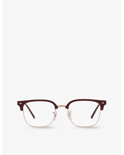 Ray-Ban Rx7216 New Clubmaster Square-frame Acetate Glasses - White