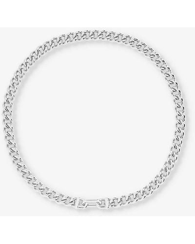 Maria Black Atlas Rhodium-plated Sterling- Chain Necklace - White