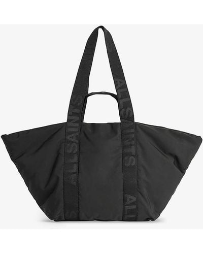 AllSaints Esme Jacquard-strap Recycled-polyester Tote Bag - Black