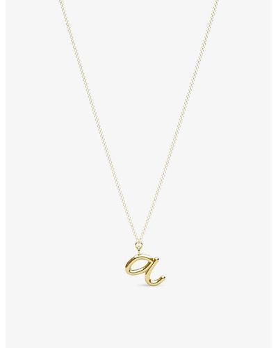 The Alkemistry Love Letter A Initial 18ct Yellow-gold Pendant Necklace - Metallic
