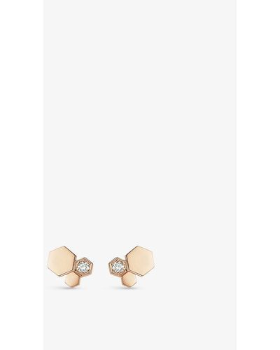 Chaumet Bee My Love 18ct Rose-gold And Diamond Earrings - White