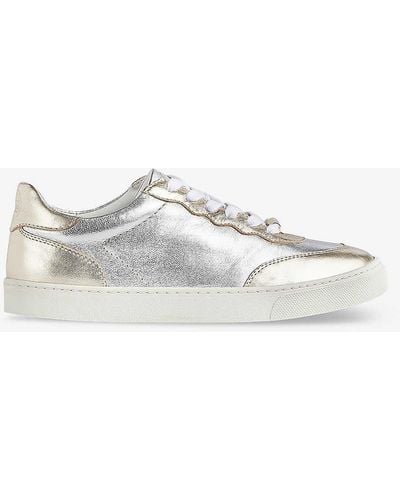 LK Bennett Runner Panelled Leather Low-top Trainers - White