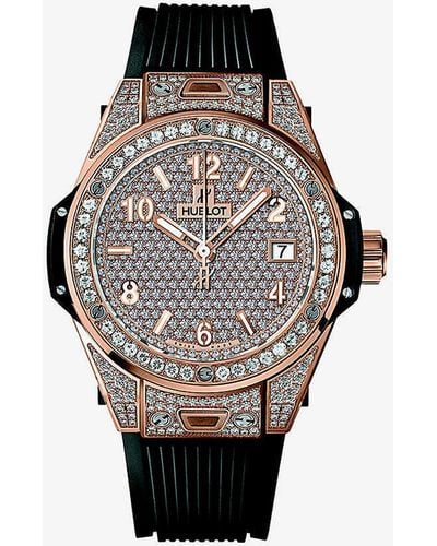 Hublot 465.ox.9010.rx.1604 Big Bang One Click 18ct Rose-gold, 1.84ct Diamond Automatic Watch - Black