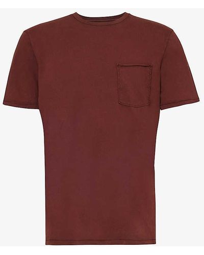 PAIGE Ramirez Crewneck Regular-fit Cotton T-shirt Xx - Red