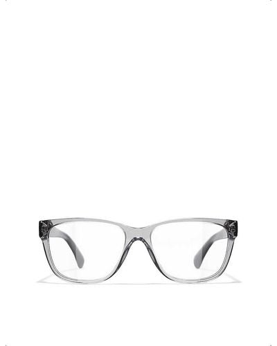 Chanel Rectangle Eyeglasses - Grey