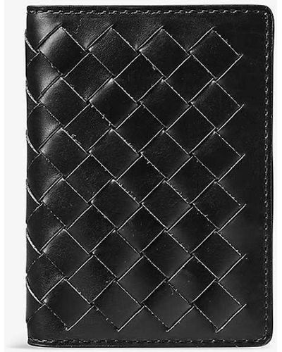 Aspinal of London Double Fold Leather Card Holder - Black
