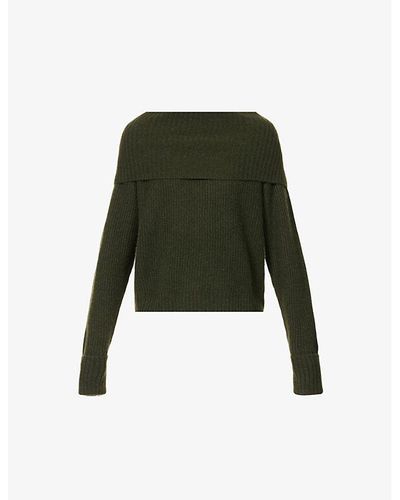 PAIGE Evonne High-neck Recycled Cashmere-blend Knitted Sweater - Green