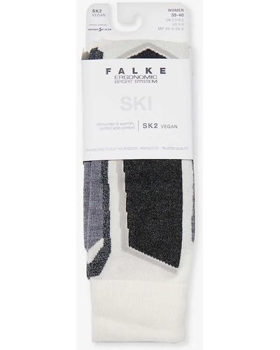 FALKE Sk2 Intermediate Vegan Knee-length Stretch-knit Socks - White