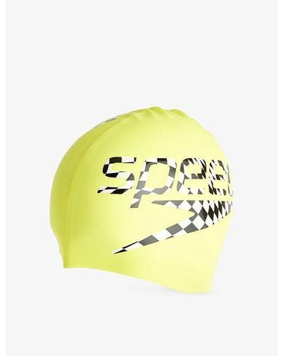 Speedo Brand-print Swimming Cap - Metallic