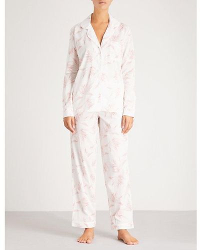 Desmond & Dempsey Deia Cotton-voile Pyjama Set - White