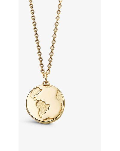 Astley Clarke Biography Earth 18ct Yellow Gold-plated Vermeil Sterling Silver Locket Necklace - Metallic