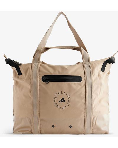 adidas By Stella McCartney Logo-print Recycled-polyester Tote Bag - Natural