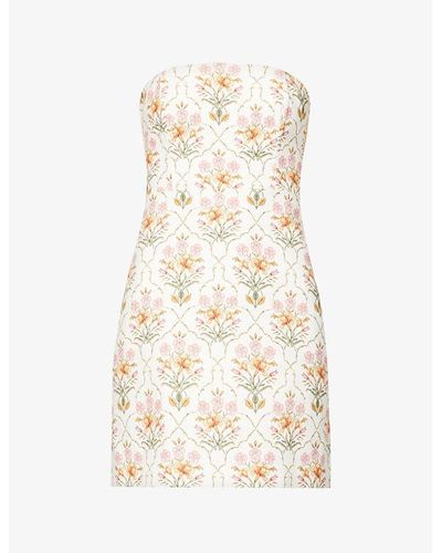 Printed Stretch Cotton Mini Dress
