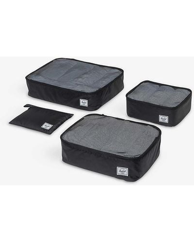 Herschel Supply Co. Kyoto Recycled-polyester Packing Cubes Set Of Four - Black