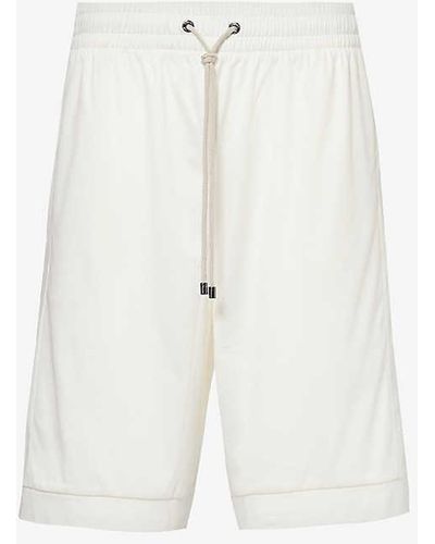 Zimmerli of Switzerland High-rise Regular-fit Cotton-jersey Pyjama Shorts - White