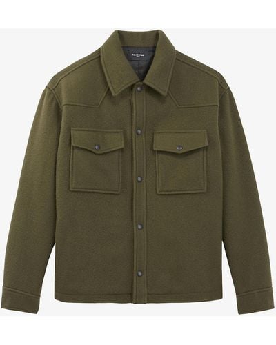 The Kooples Knitted Oversized Wool-blend Jacket - Green