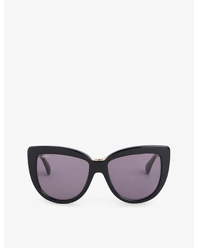 Max Mara Spark2 Mm0076 Cat-eye-frame Acetate Sunglasses - Purple