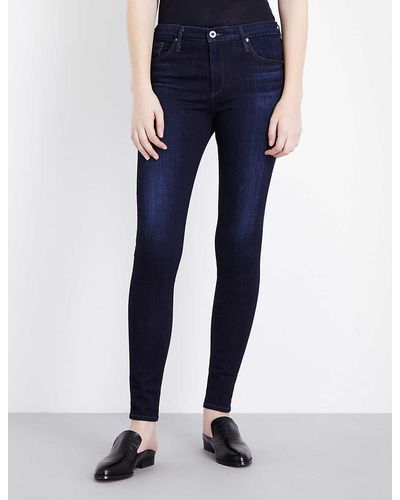 AG Jeans The Farrah Skinny High-rise Jeans - Blue