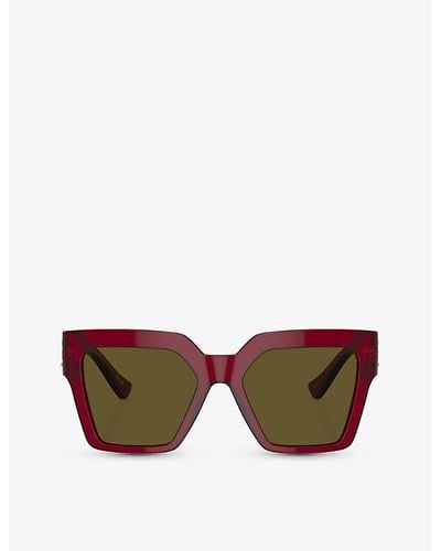 Versace Ve4458 Butterfly-frame Acetate Sunglasses - Red