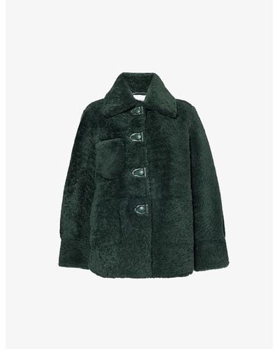 Anne Vest May Reversible Shearling Shirt - Green