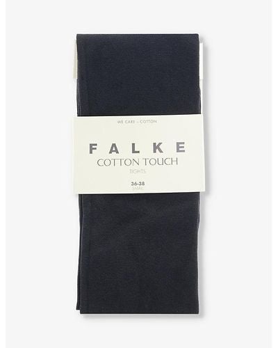 FALKE Cotton Touch Organic-cotton Blend Tights - Blue
