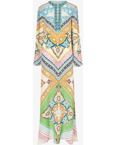 Mary Katrantzou Collins Abstract-pattern Silk Maxi Dress - Multicolour