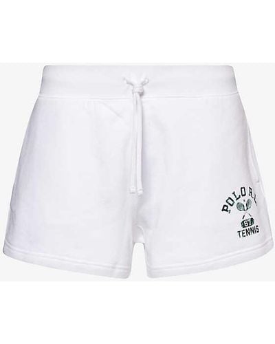 Polo Ralph Lauren X Wimbledon Cotton-jersey Shorts - White