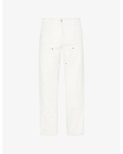 Carhartt Double Knee Straight-leg Organic-cotton Jeans - White