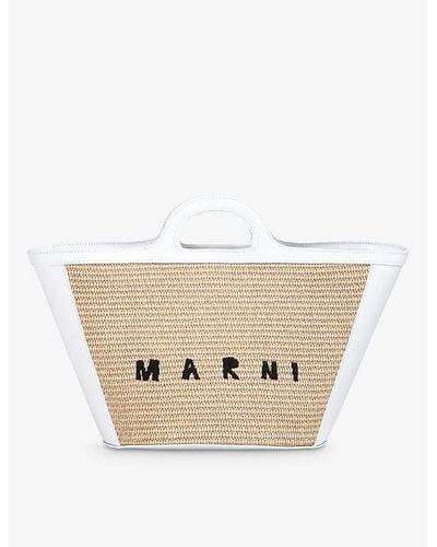 Marni Tropicalia Small Cotton-blend Basket Bag - Natural