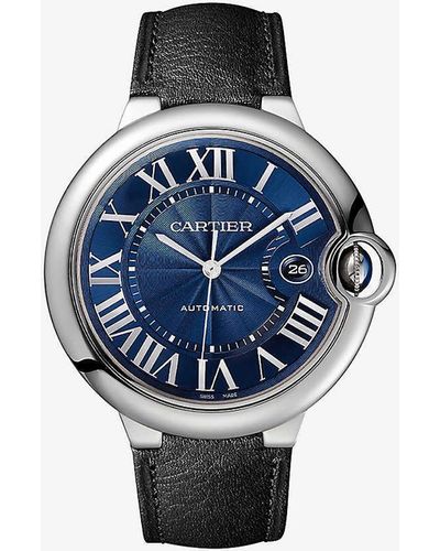 Cartier Crwsbb0025 Ballon Bleu De Stainless- And Leather Automatic Watch - Blue