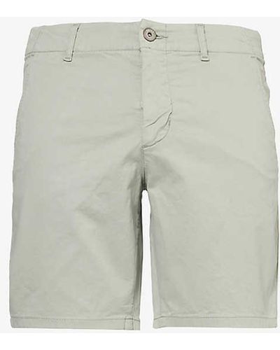 PAIGE Phillips Mid-rise Stretch-cotton Shorts - Grey