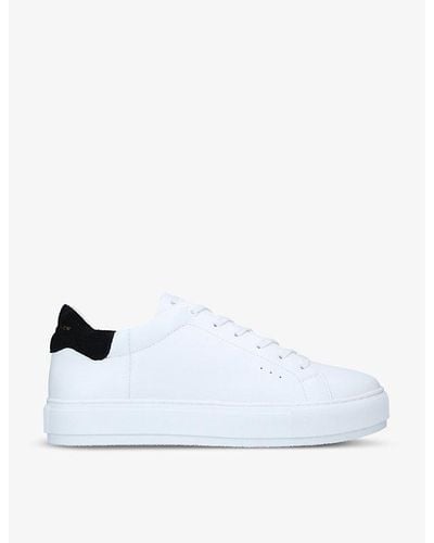 Kurt Geiger Laney Platform Leather Sneakers - White