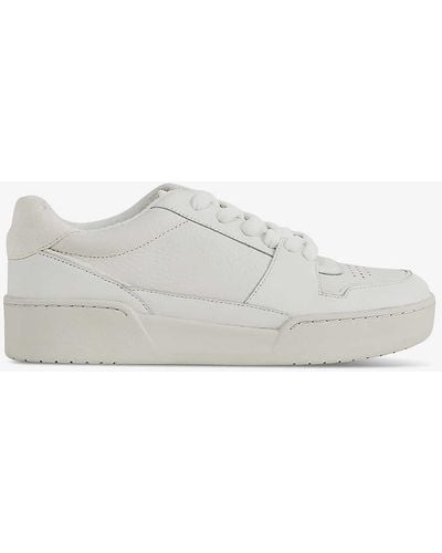 Reiss Frankie Perforated Leather Low-top Trainers - White