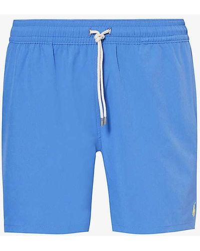 Polo Ralph Lauren Logo-embroidered Stretch Recycled-polyester Swim Short - Blue