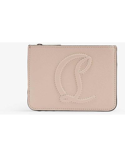 Christian Louboutin By My Side Leather Card Holder - Natural